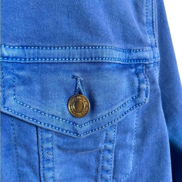 Michael Kors Oxford Blue Denim Jacket Size Medium - Picture 4 of 6
